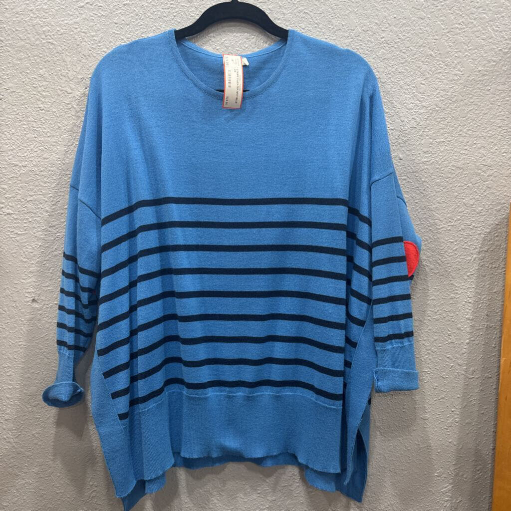 MER SEA,STRIPE SWEATER,NVY BLUE ,OS