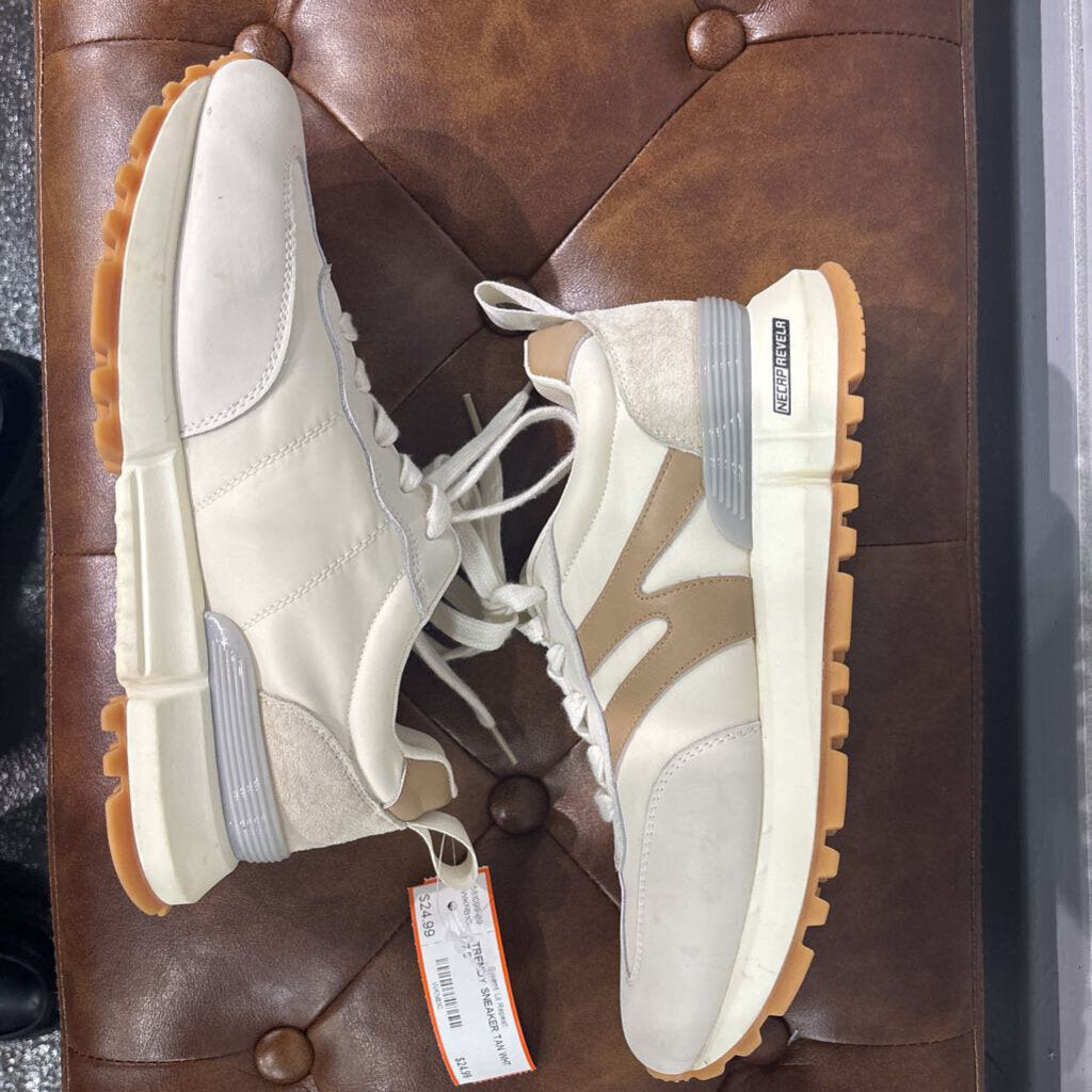 NECAP REVELA,TRENDY SNEAKER,TAN WHT ,7.5