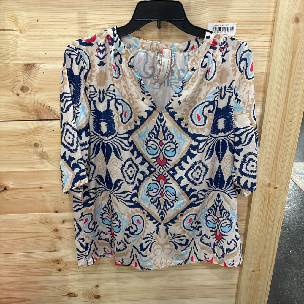 PATTERNED TOP ,MULTI,S