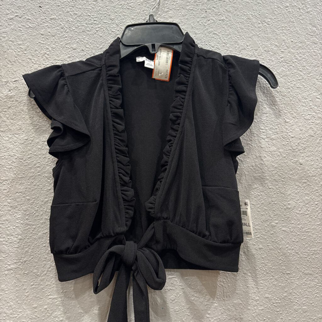 NWT TYE FRONT , BLK ,xS