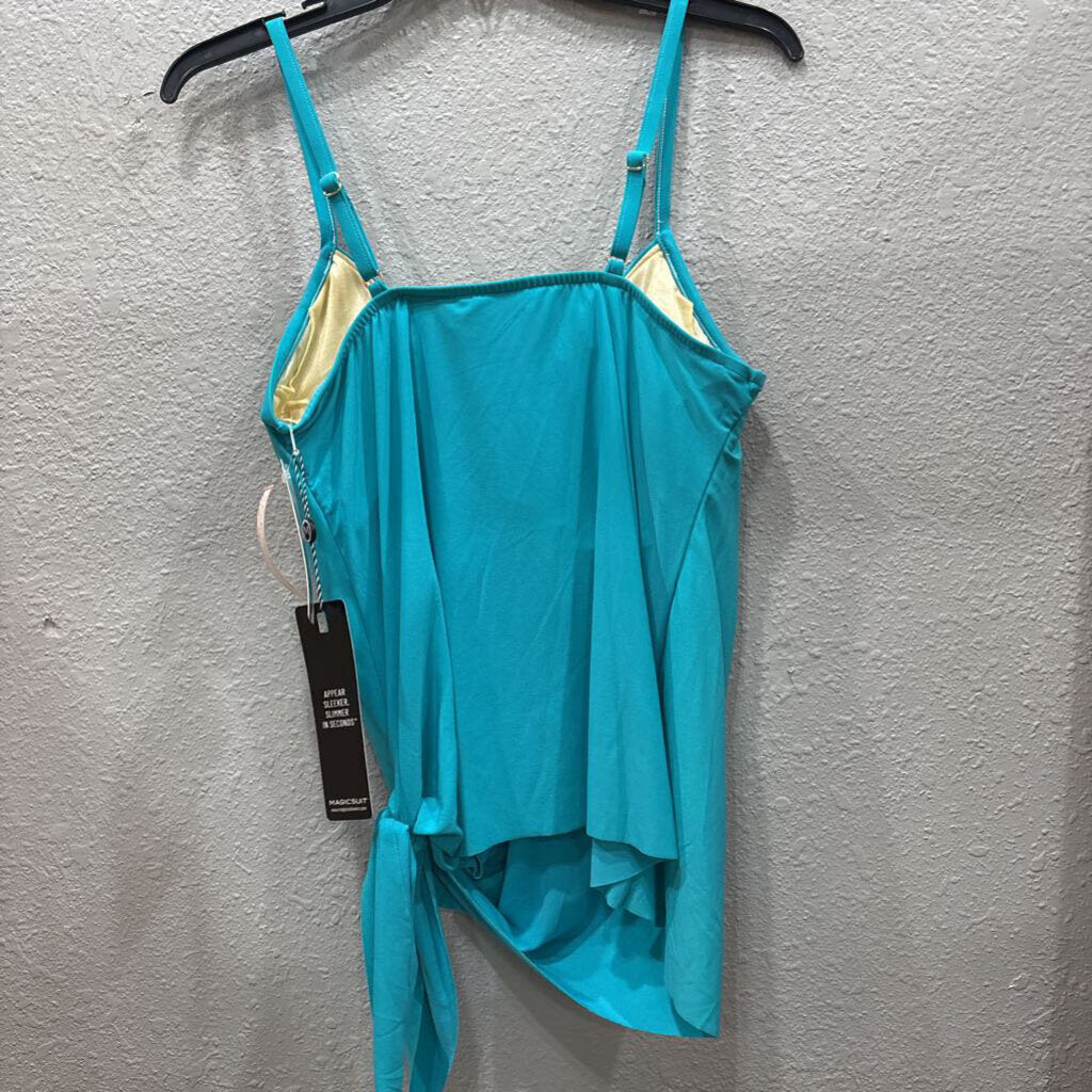 NWT SWIM TANK TOP ,TEAL,8