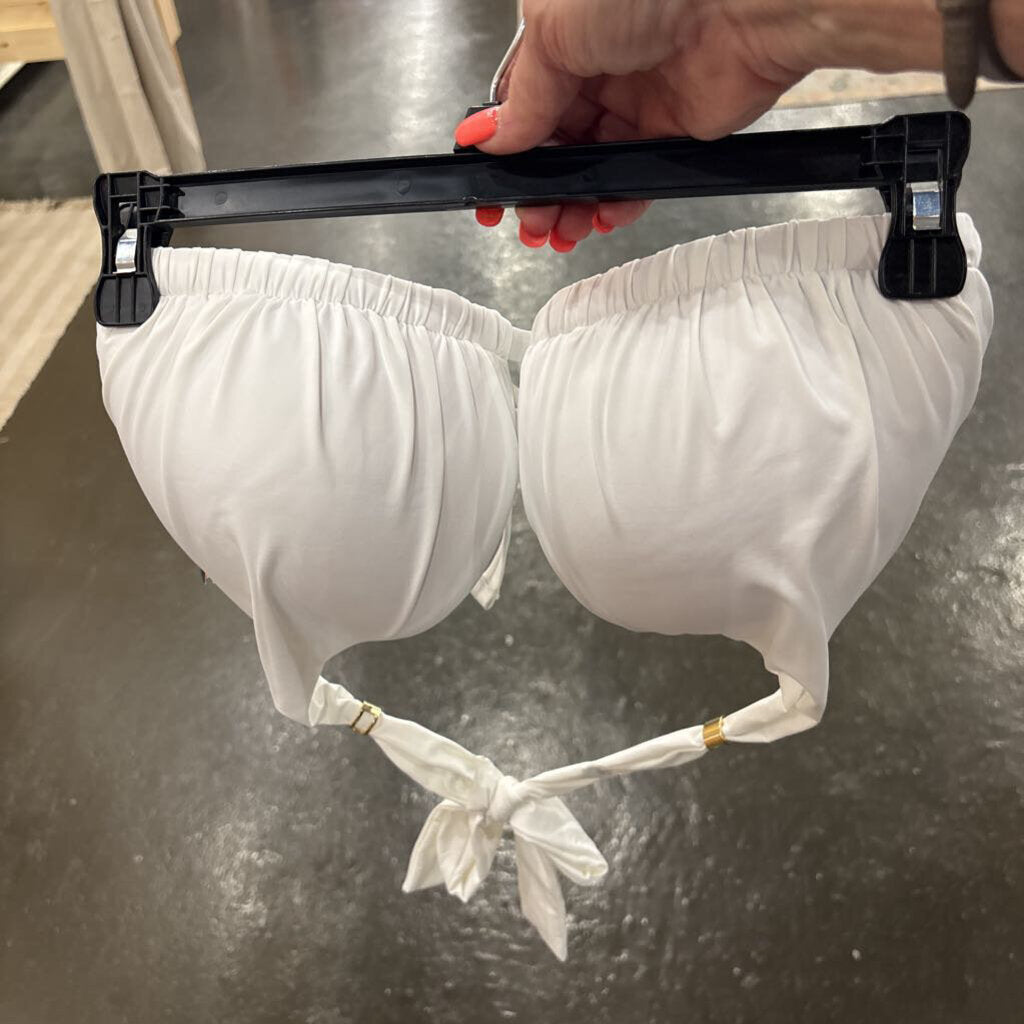 NWT SWIM TOP ,WHT,14