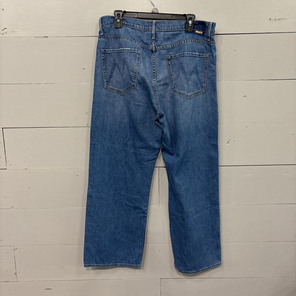 MOTHER,DENIM ANKLE STRAIGHT ,BLUE,31