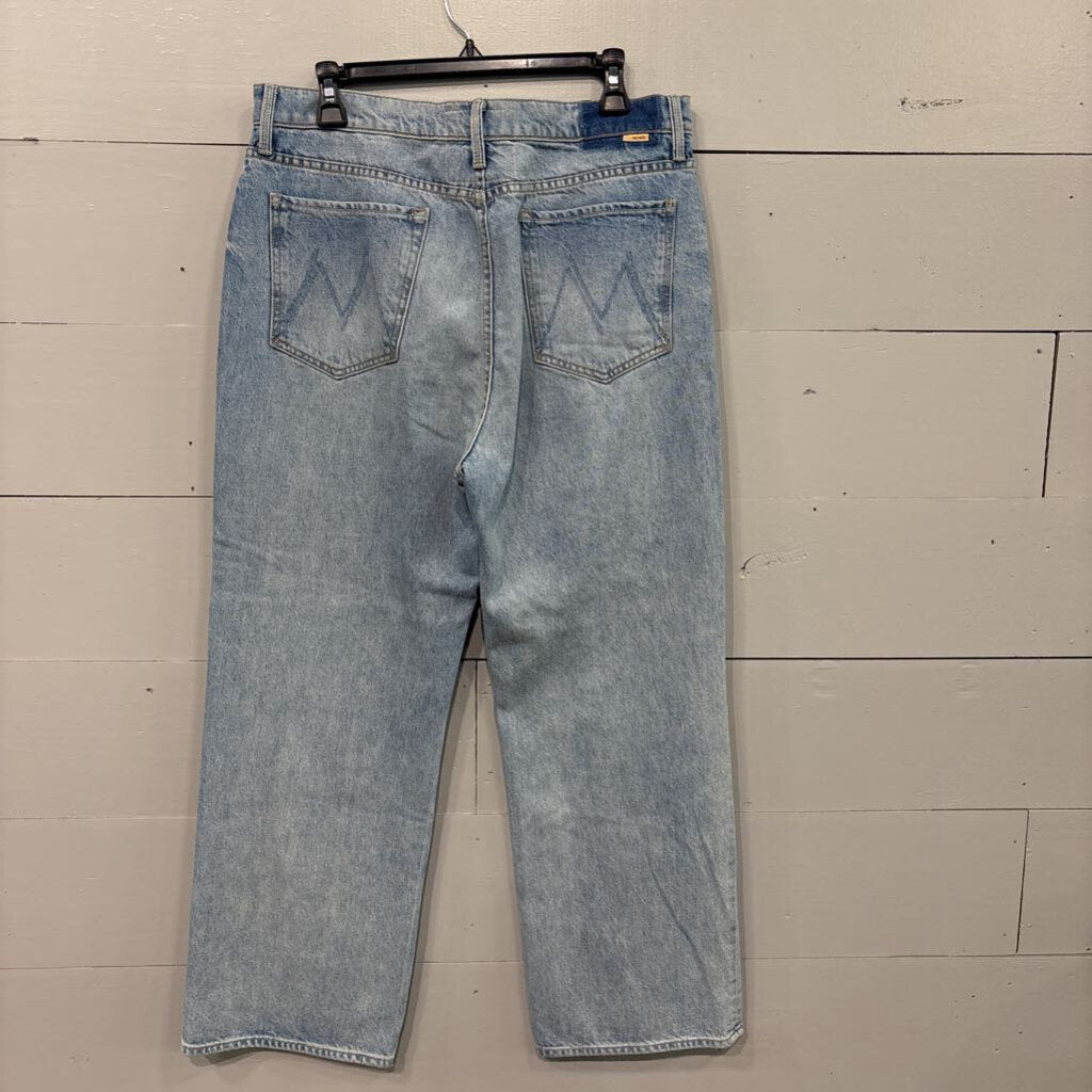 MOTHER,DENIM ANKLE STRAIGHT ,BLUE ,33
