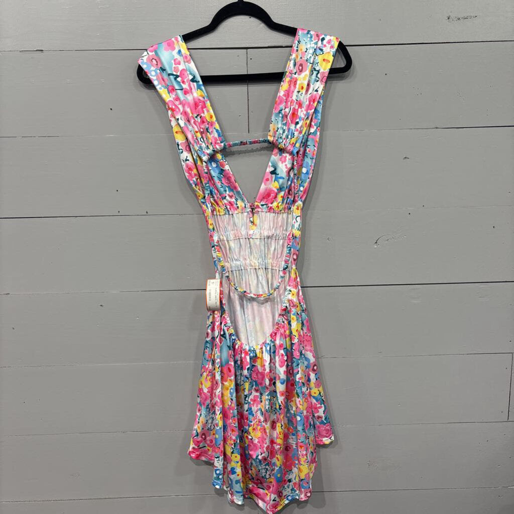 NO LABLE,FLORAL DRESS ,MULTI,S