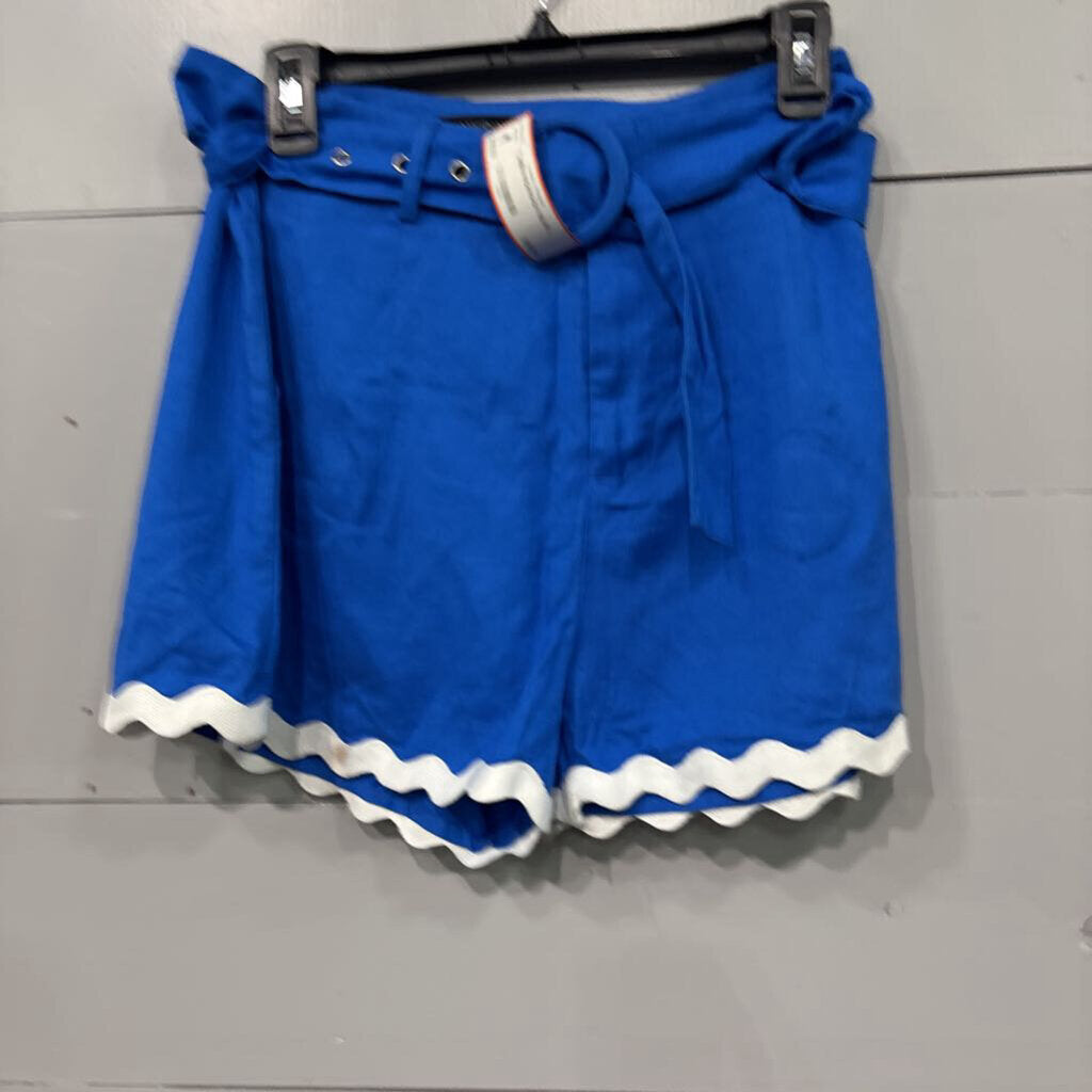 *LINEN RICKRACK,BLUE,L