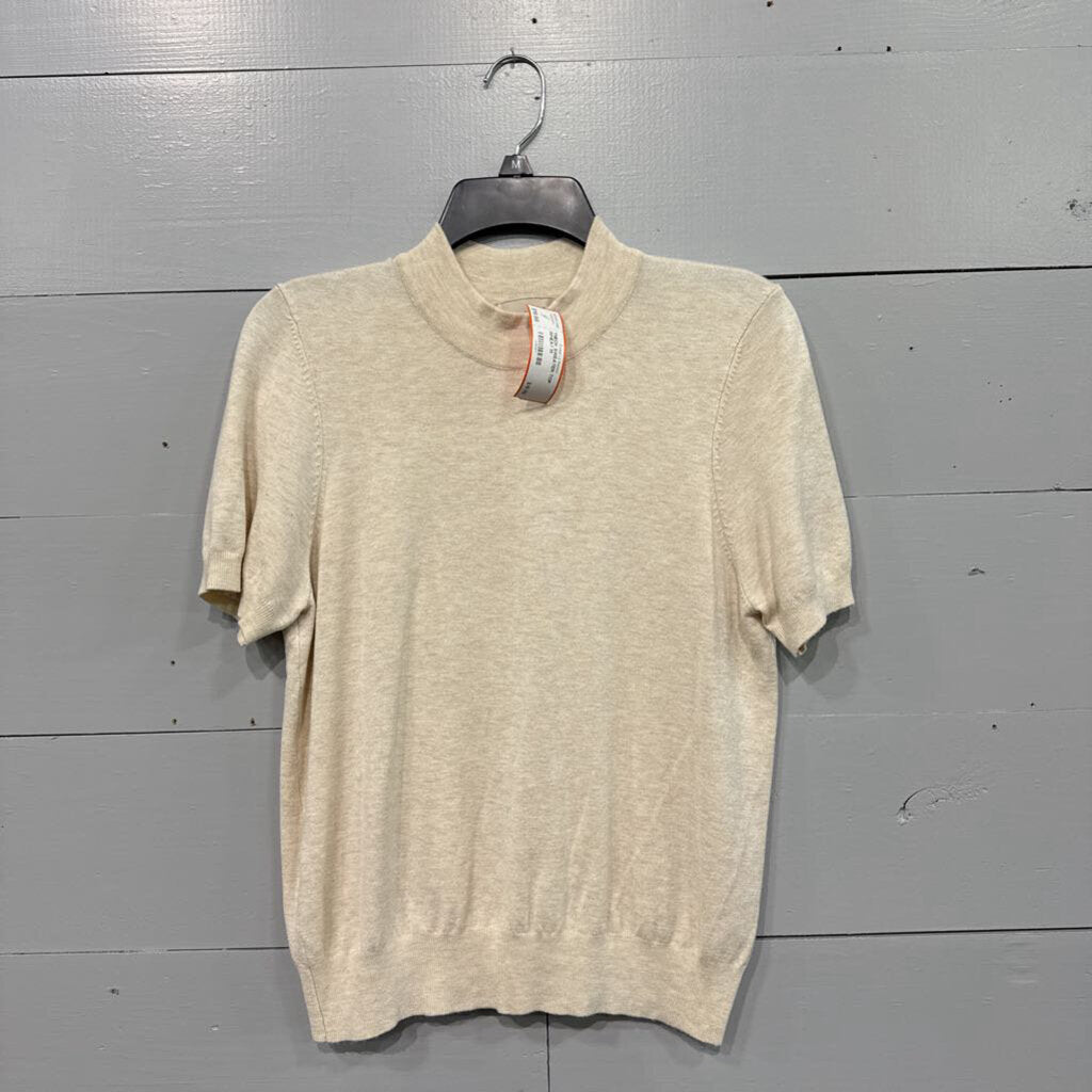 BECOOL,TNECK SWEATER TOP ,WHEAT,M