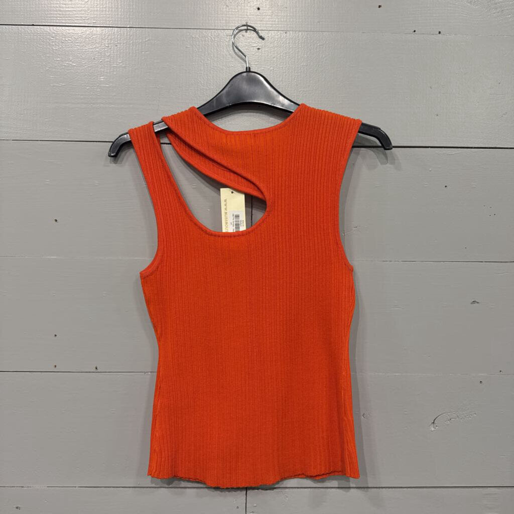 MILK&HONEY,NWT RIBBED TANK TOP ,ORG ,M