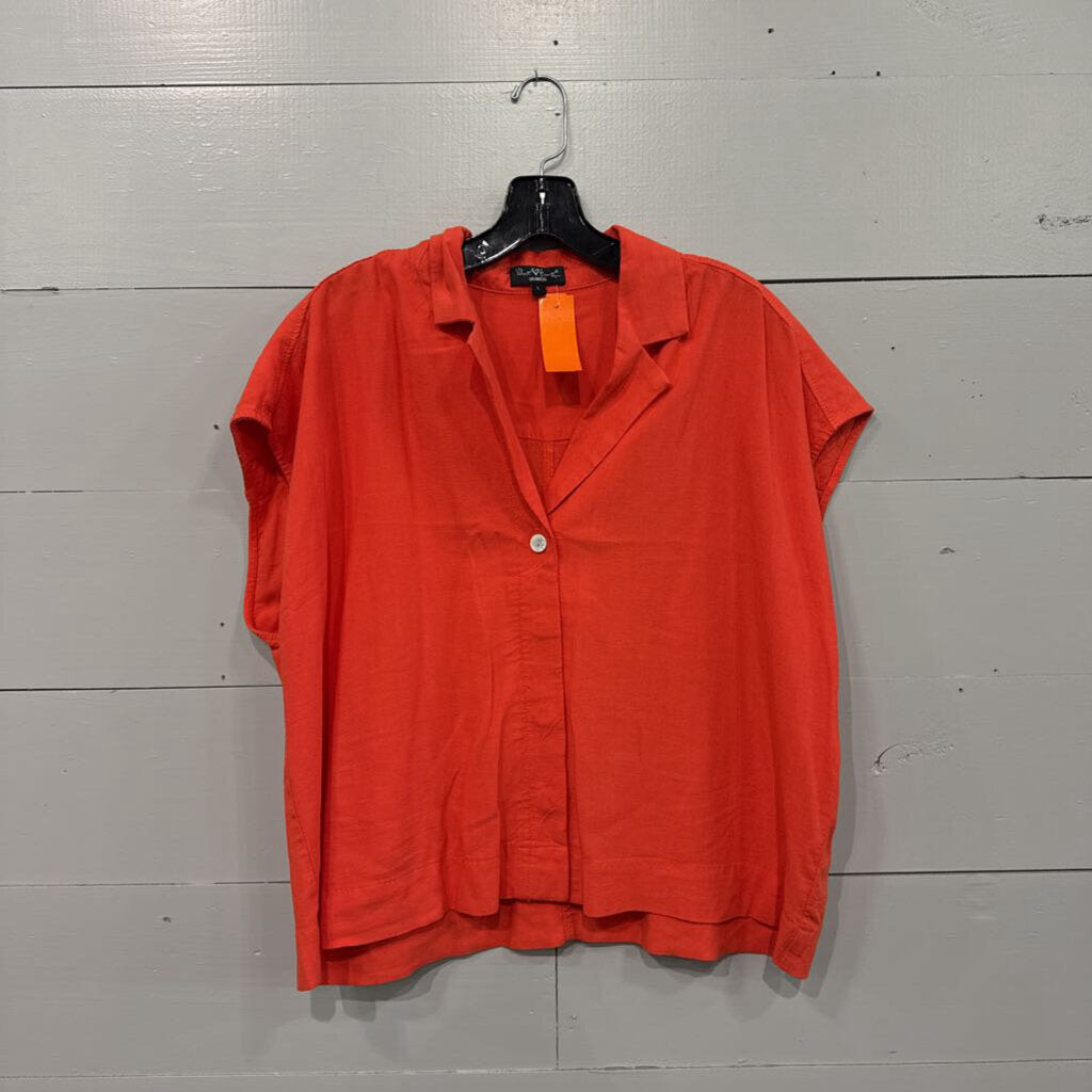VELVET HEART,COLLARED TOP ,ORG ,L