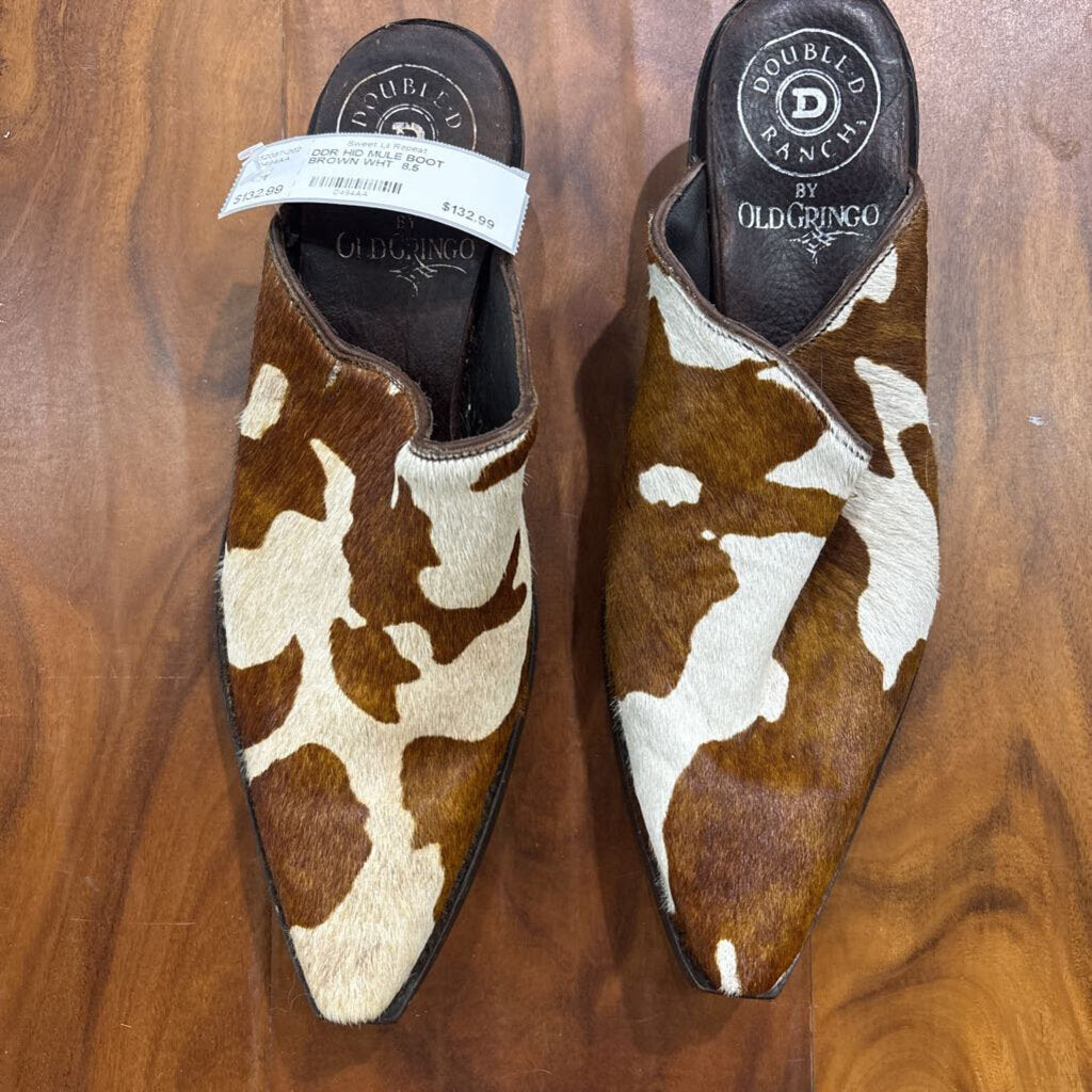 DOUBLE D RANCH x OLD GRINGO,DDR HID MULE BOOT ,BROWN WHT ,8.5