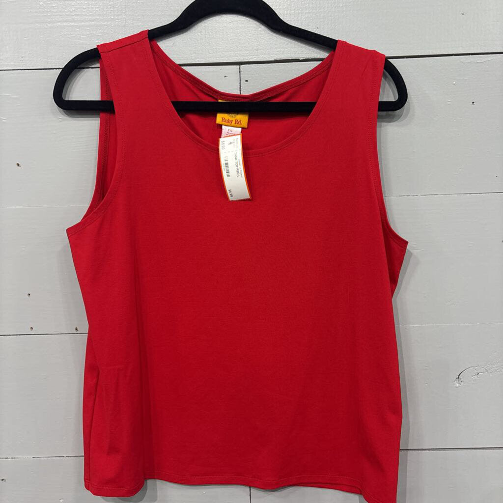 RUBY RD,TANK TOP,RED,L