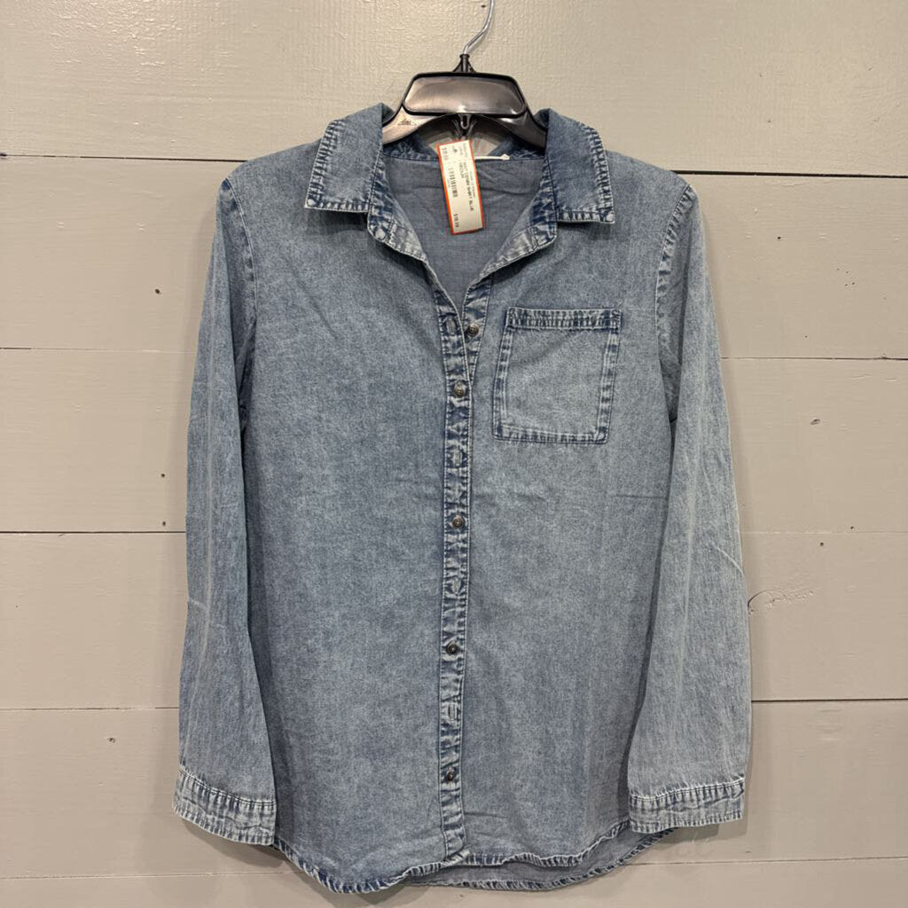 NINEXIS,NWT DENIM SHIRT,BLUE,MEDIUM