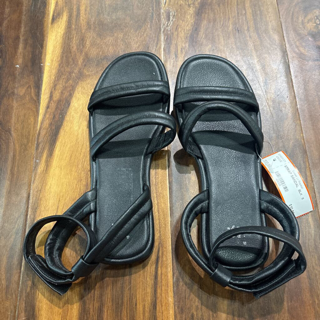 A NEW DAY,STRAP SANDAL ,BLK ,8