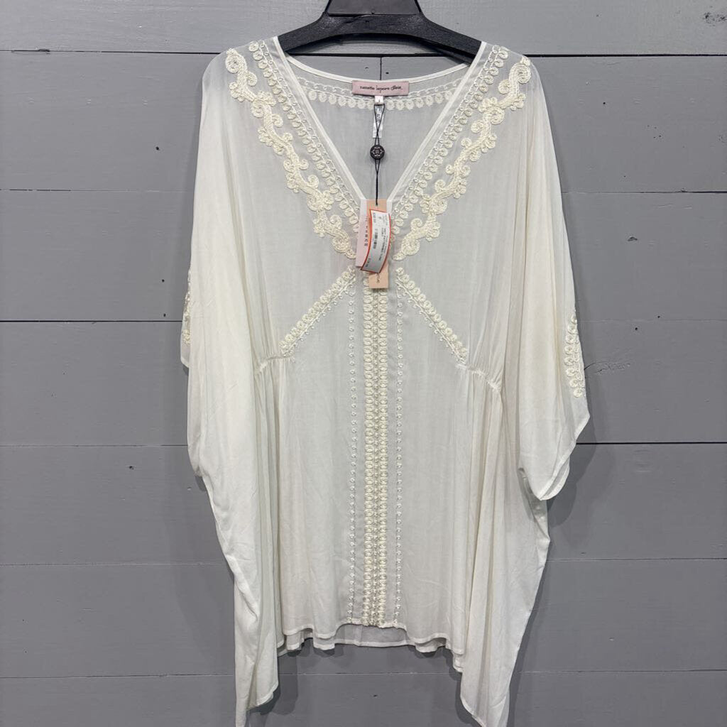 NANETTE LEPORE,NWT PATTERNED TUNIC,IVORY