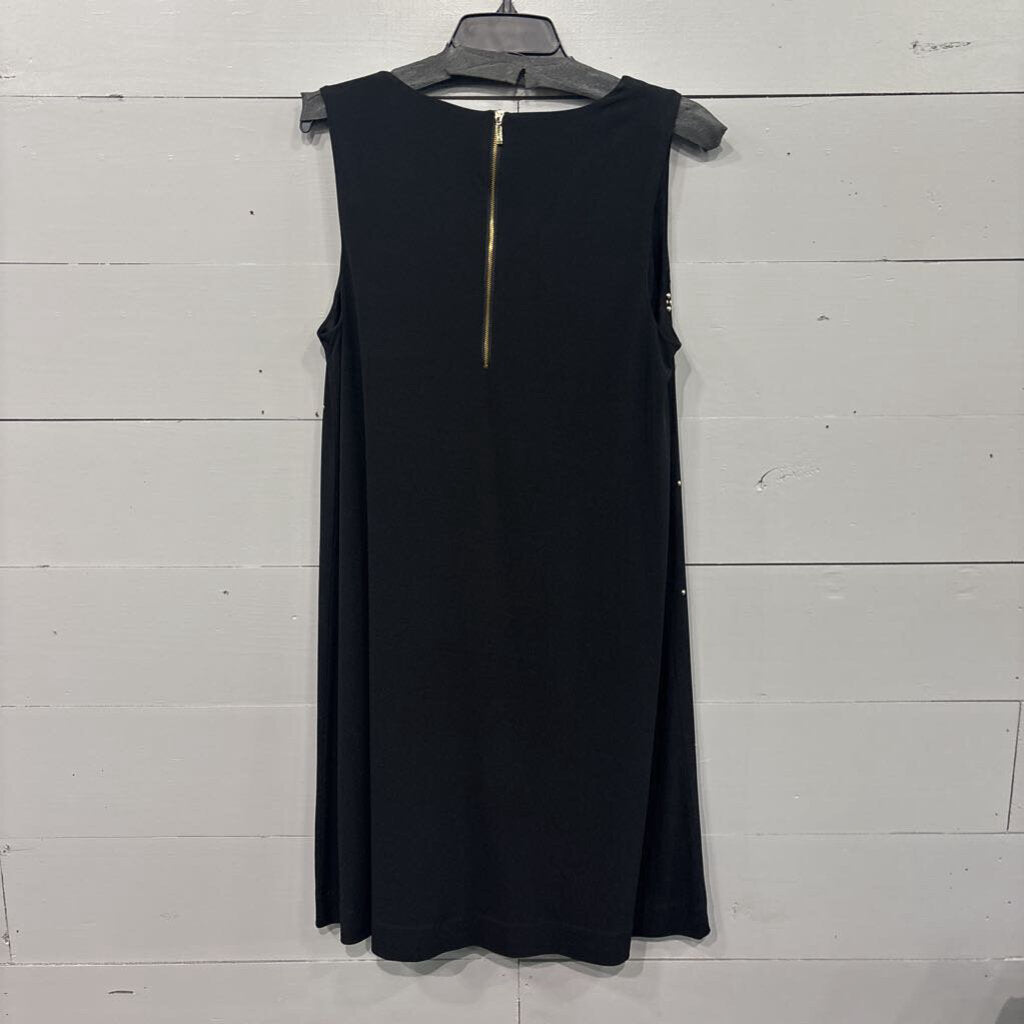 PHILOSOPHY,*BASIC STUDDED DRESS,BLACK GOLD ,L