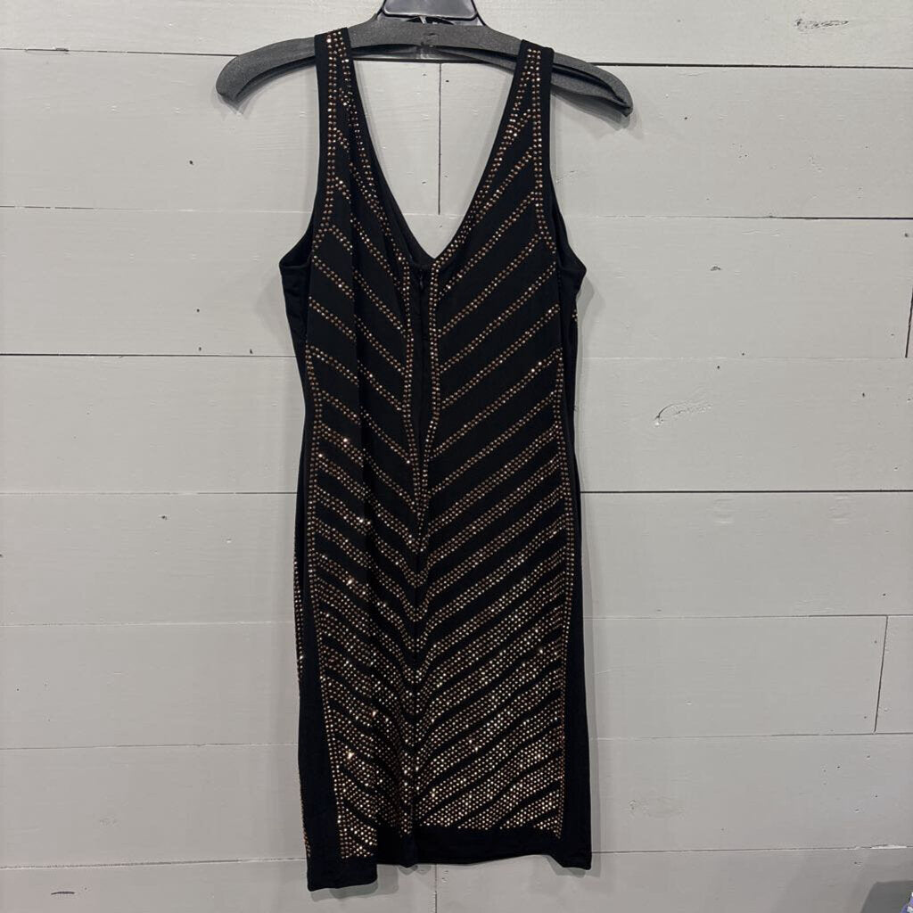 PHILOSOPHY,*BASIC STUDDED DRESS,BLACK,XL