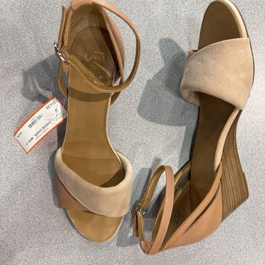 FRANCO SARTO,*WEDGE SANDEL ,BIEGE ,8.5