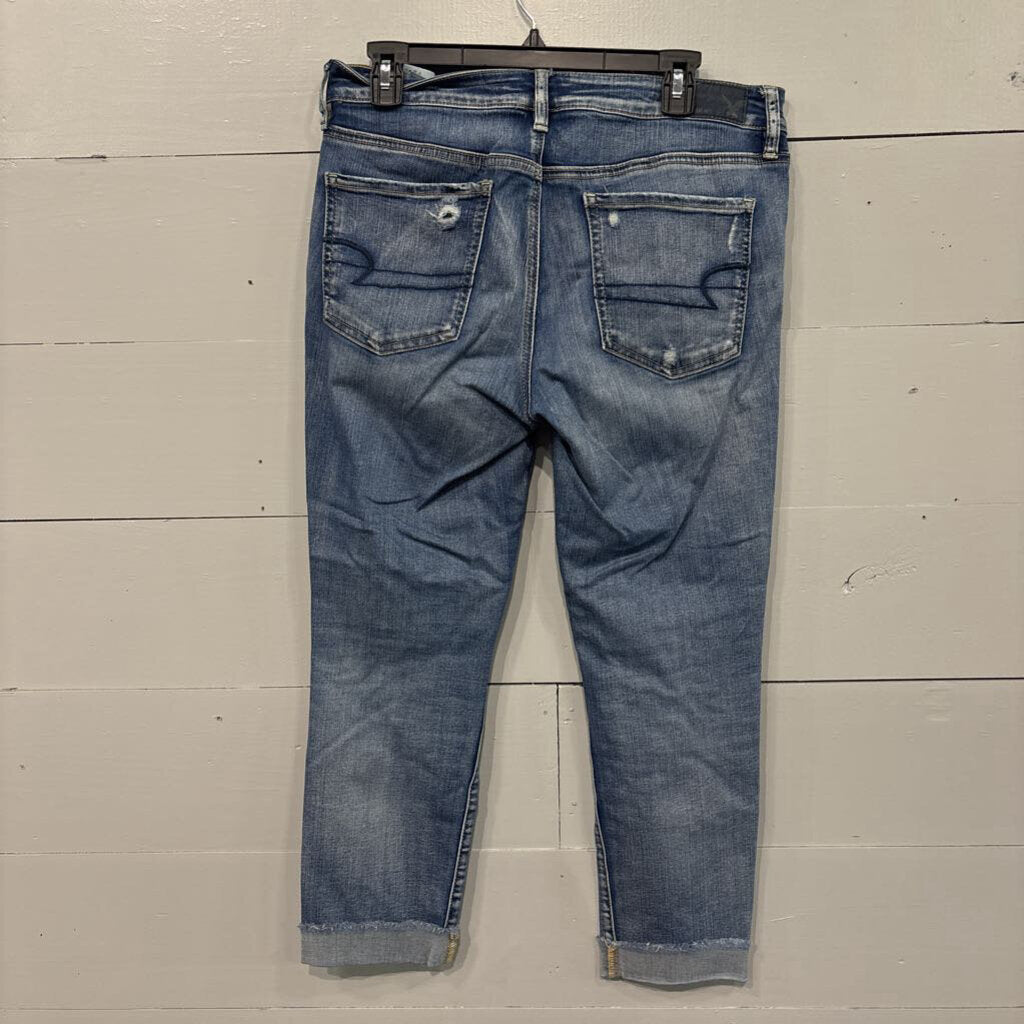 AMERICAN EAGLE,DENIM ANKLE SKINNY ,BLUE ,12