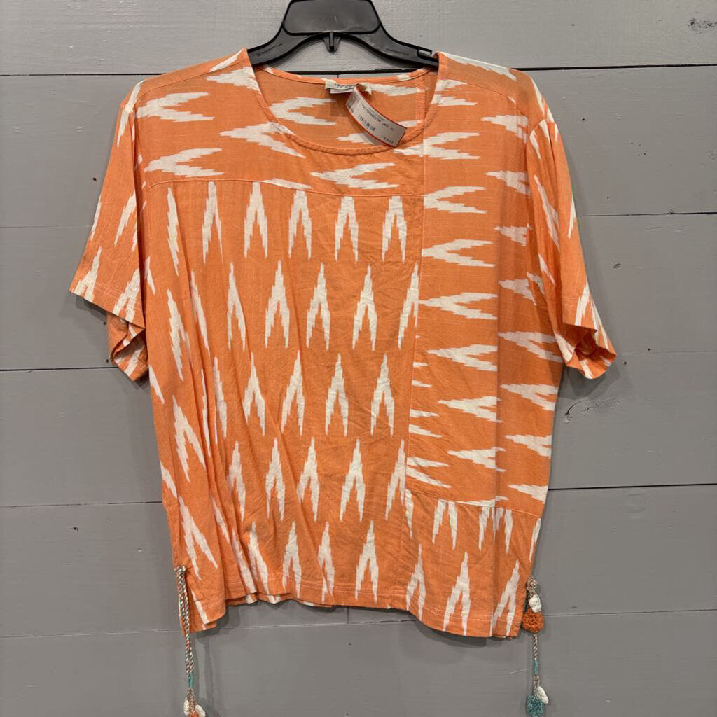 TRU LUXE,PATTERNEDTOP ,ORG ,XL