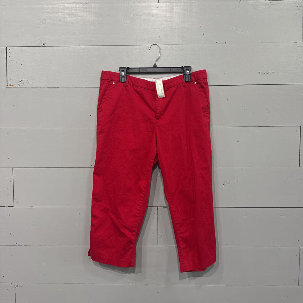 INTRO LOVE,*ZIP UP SOFT PANTS,RED ,14W