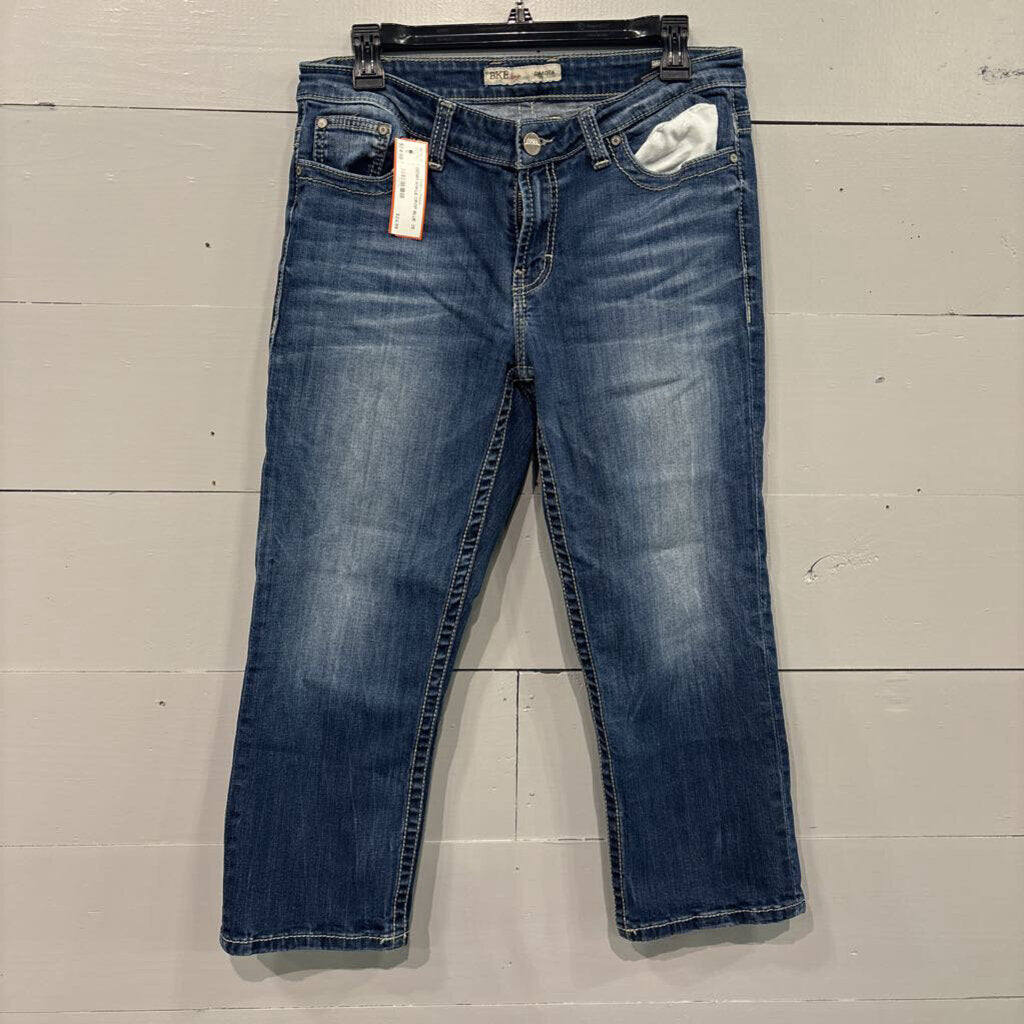 BKE,DENIM ANKLE CROP,BLUE ,29