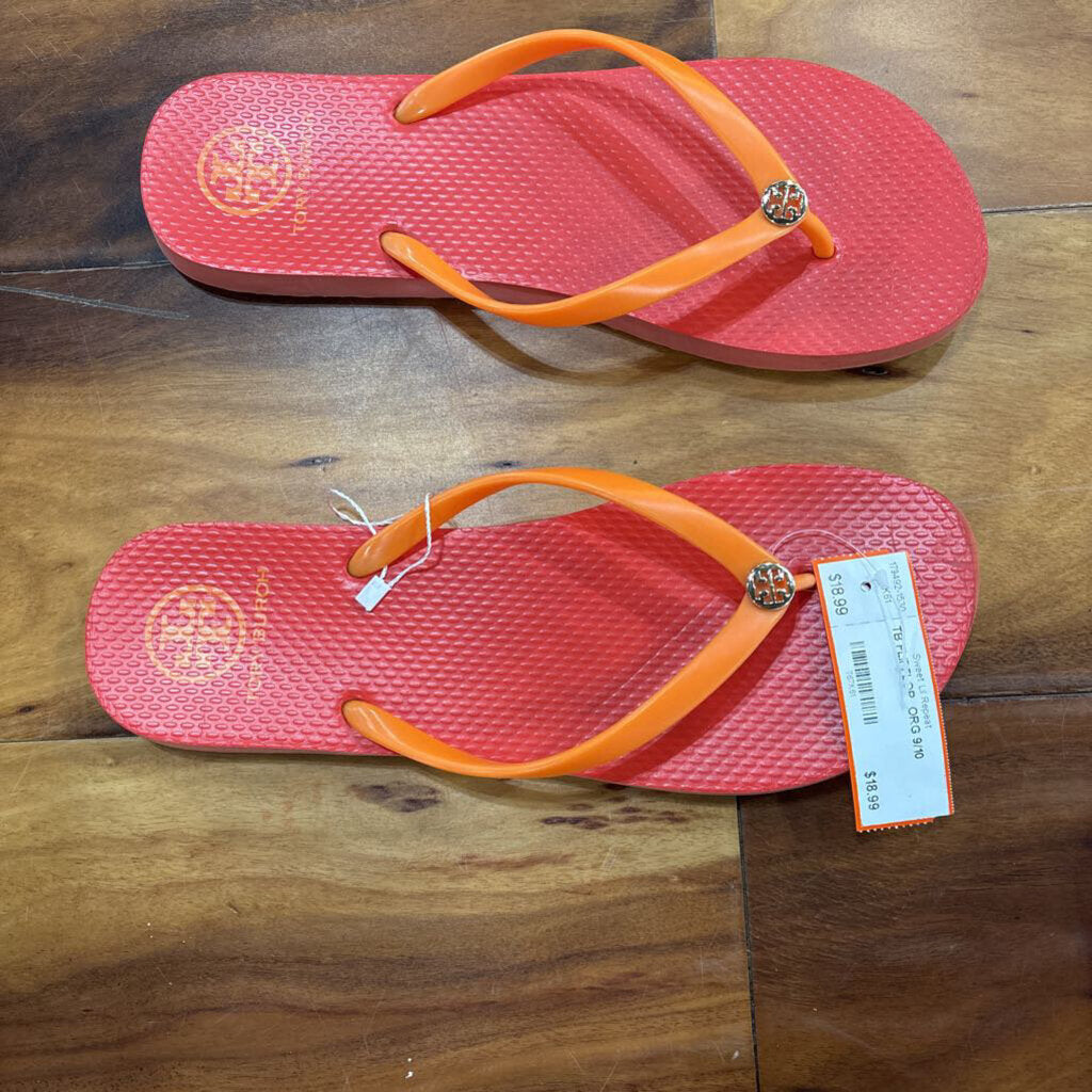 TORY BURCH,TB FLIPFLOP ,ORG,9/10