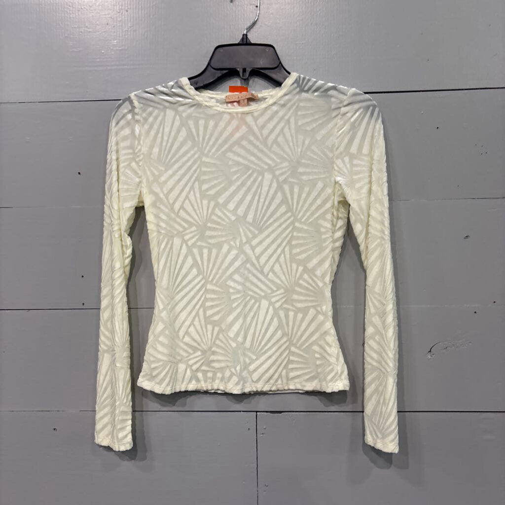 EVOLUTIONARY,VELVET MESH TOP ,IVORY ,S