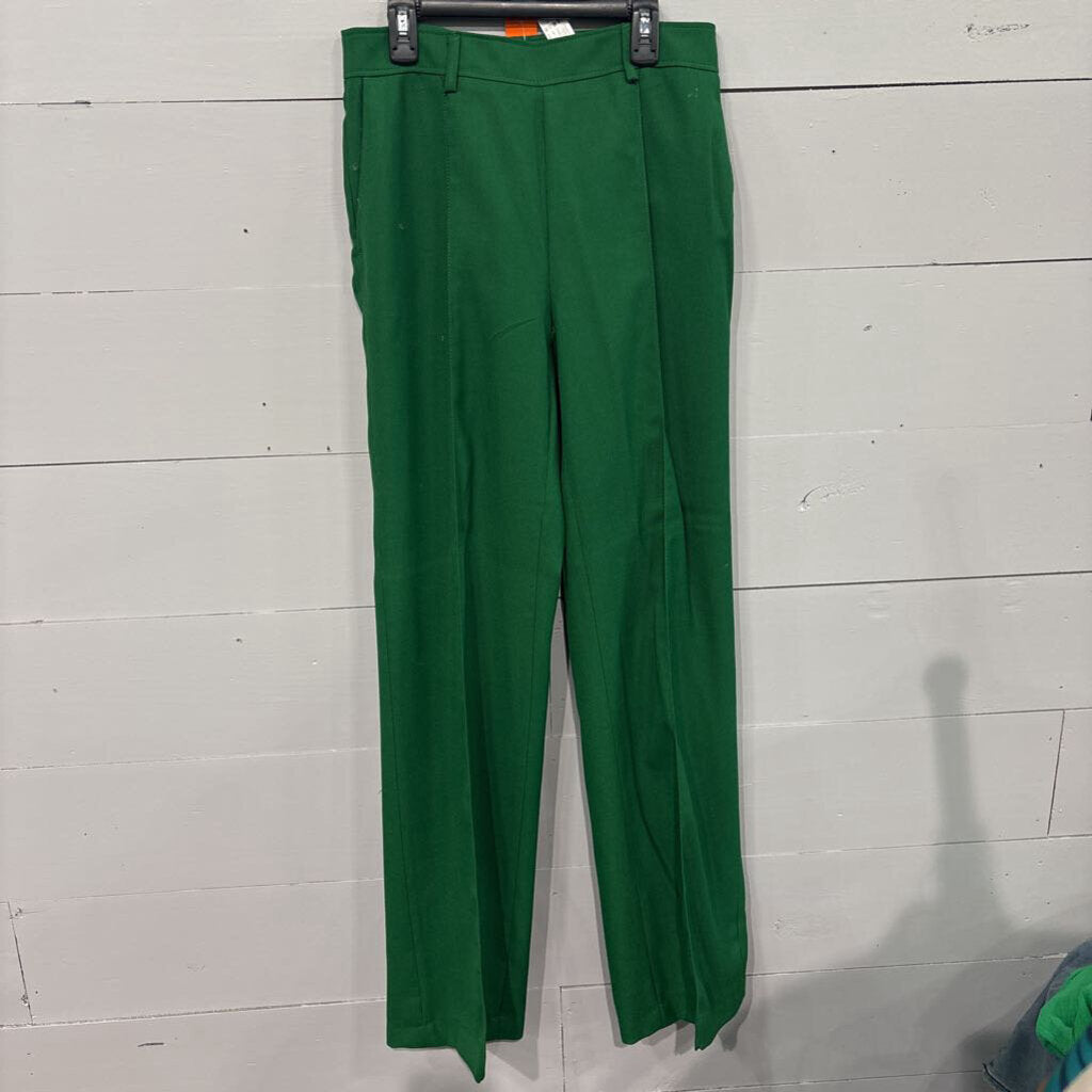 ZARA,WIDELEG SLACK PANT ,GRN,4