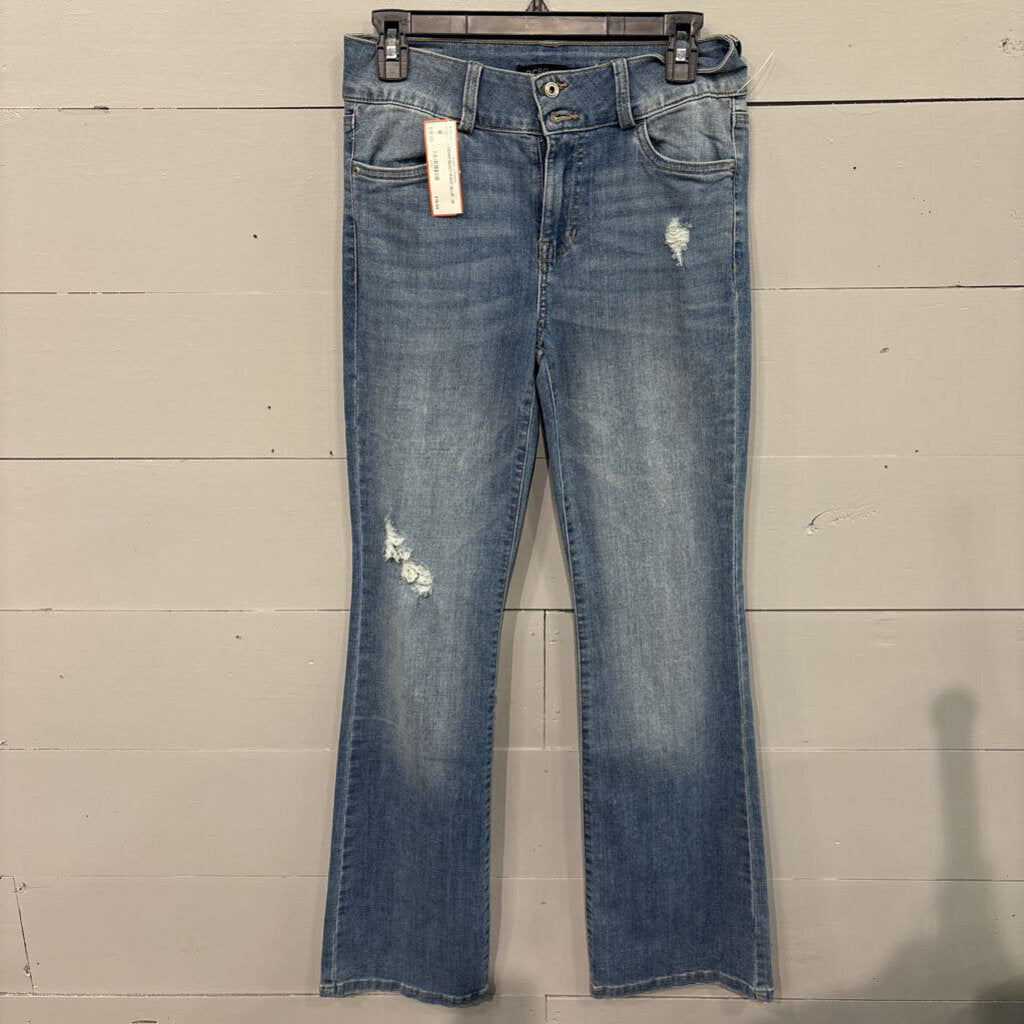 BCBG,DENIM BOOT PANT,BLUE ,26