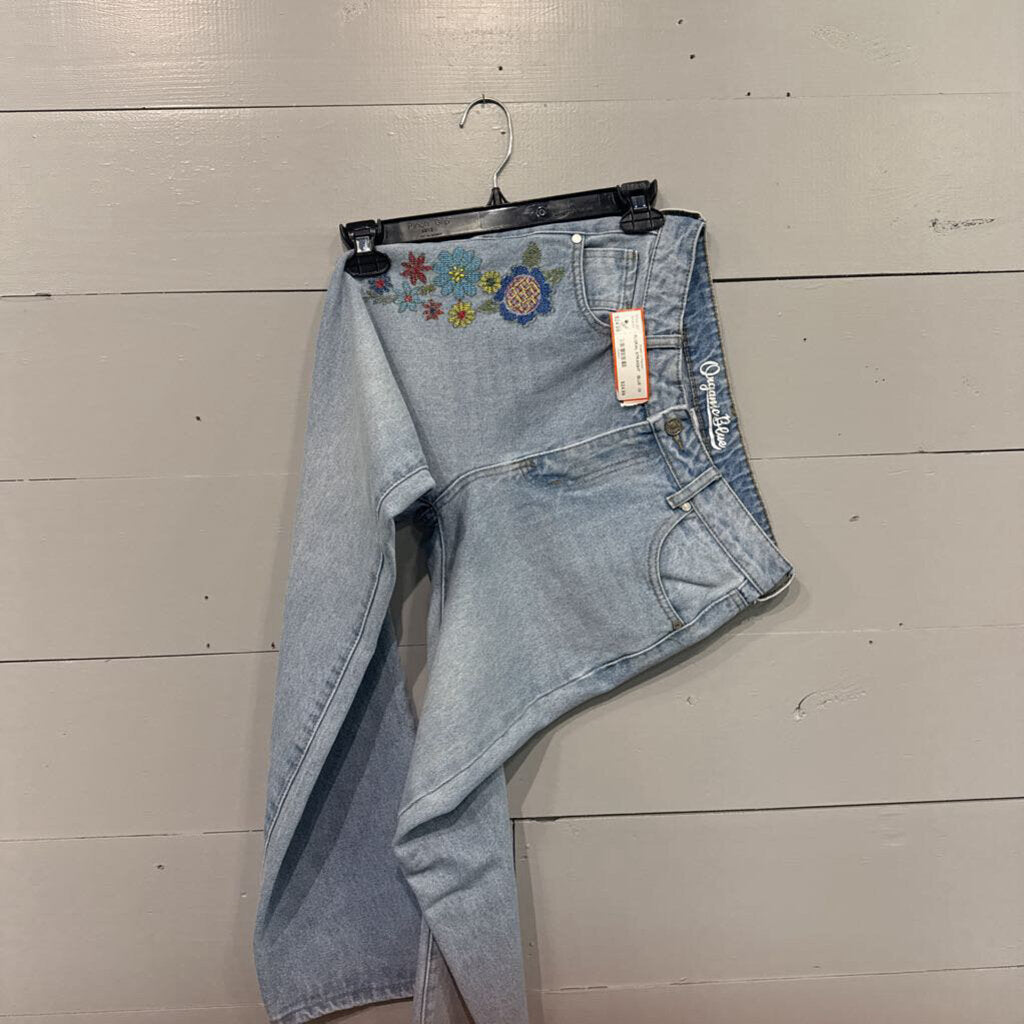 FLORAL STRAIGHT ,BLUE ,28