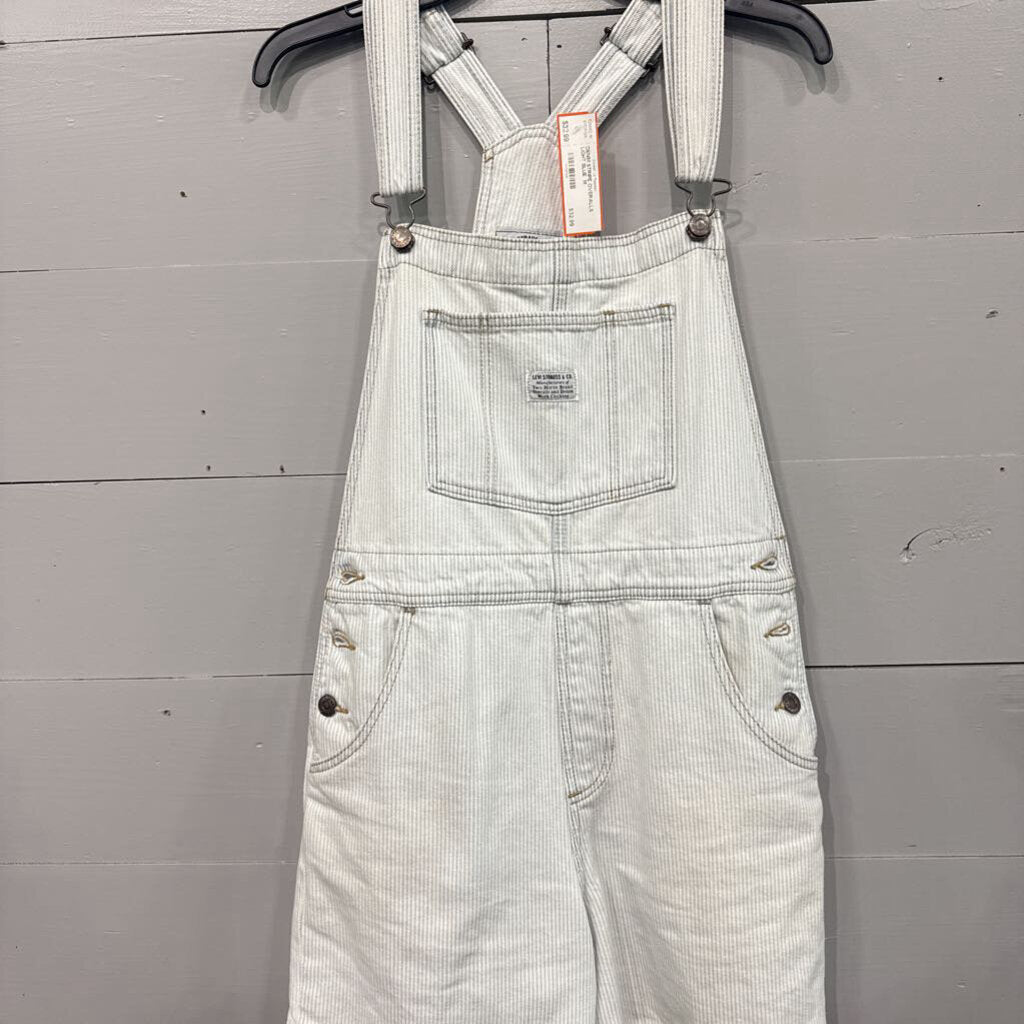 LEVI,DENIM STRIPE OVERALLS ,LIGHT BLUE ,M