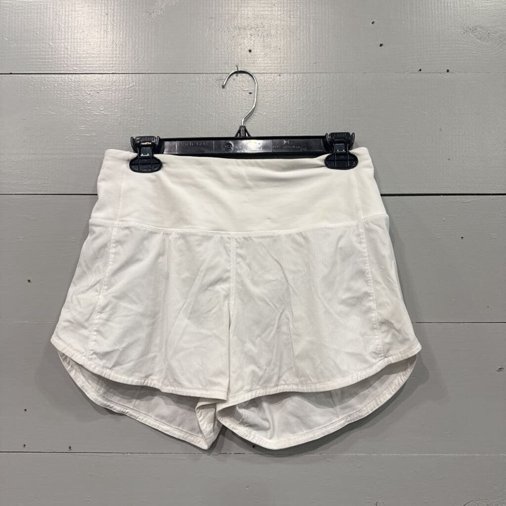 LULUEMON,LULU SHORTS ,WHITE ,6