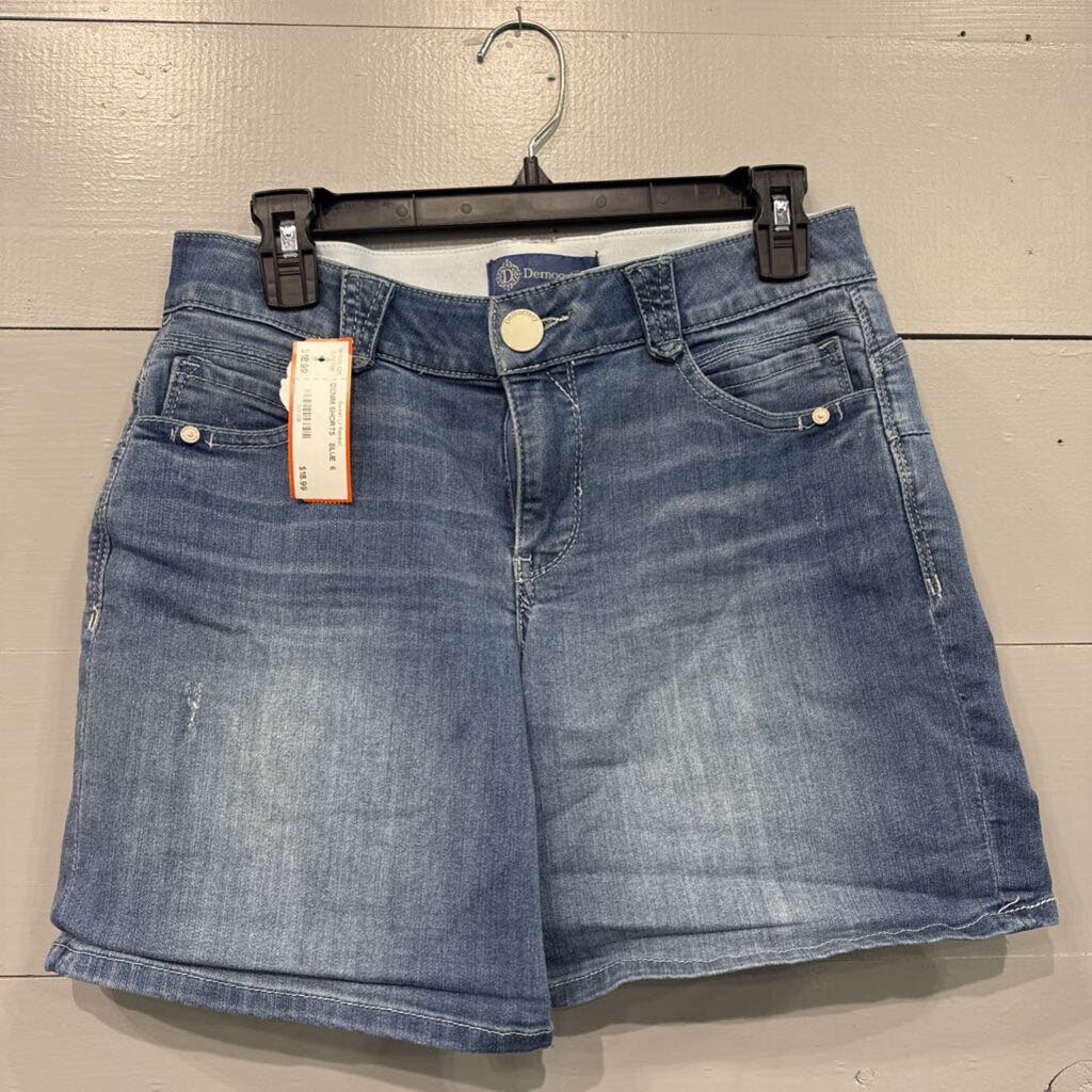 DEMOCARY,DENIM SHORTS ,BLUE ,6