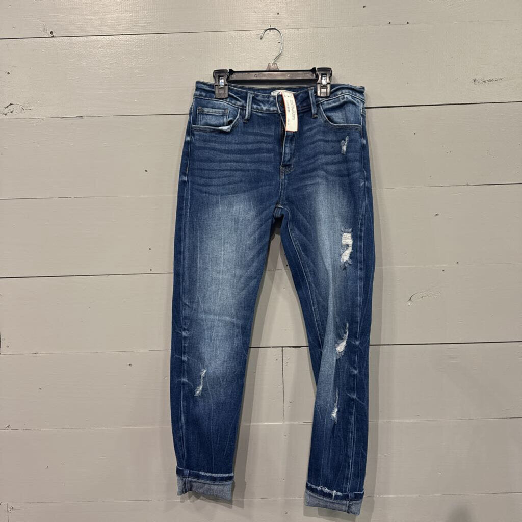 KANCAN,*DENIM MID RISE SKINNY JEANS RIPPED,DENIM,28