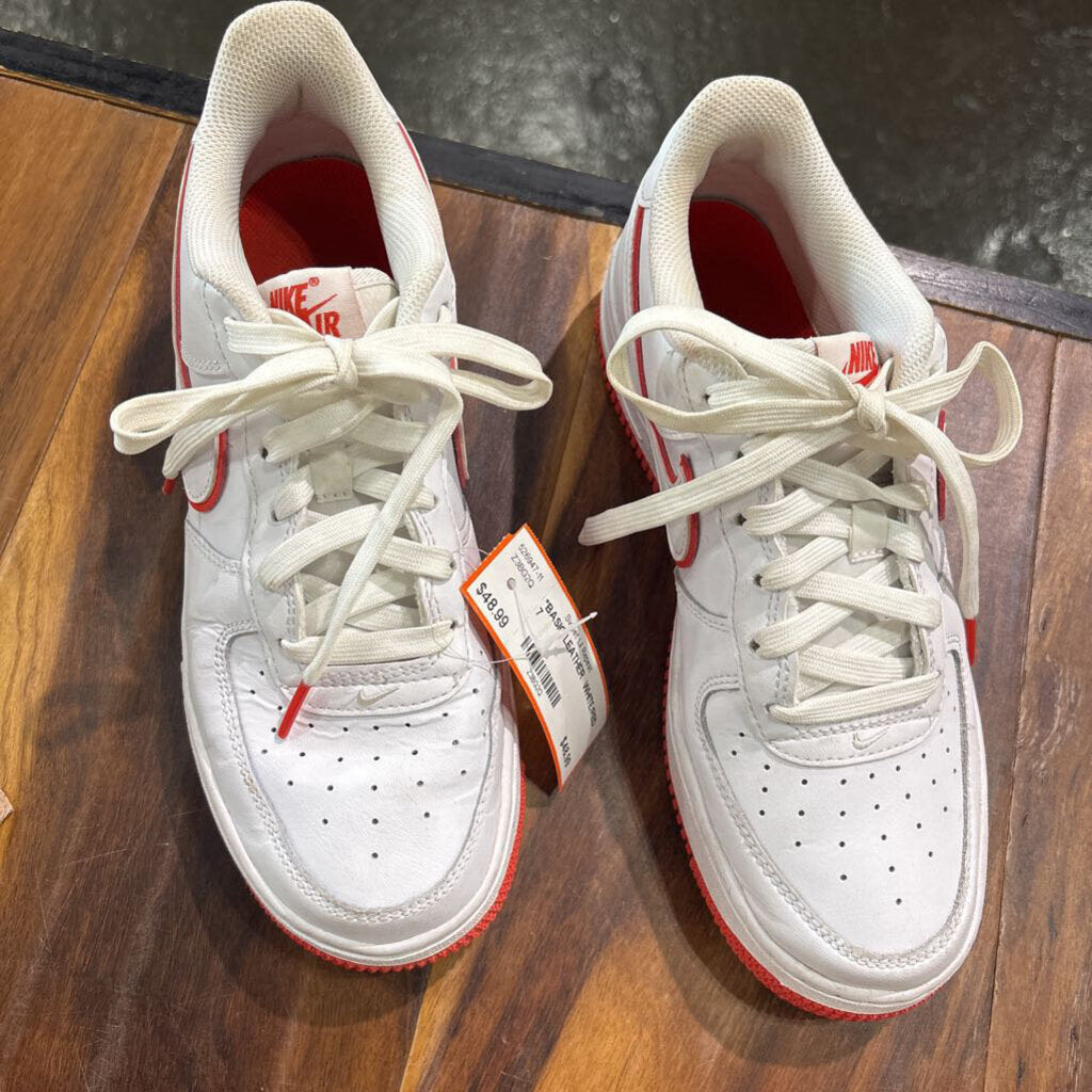 NIKE AIR,*BASIC LEATHER ,WHITE/RED,7