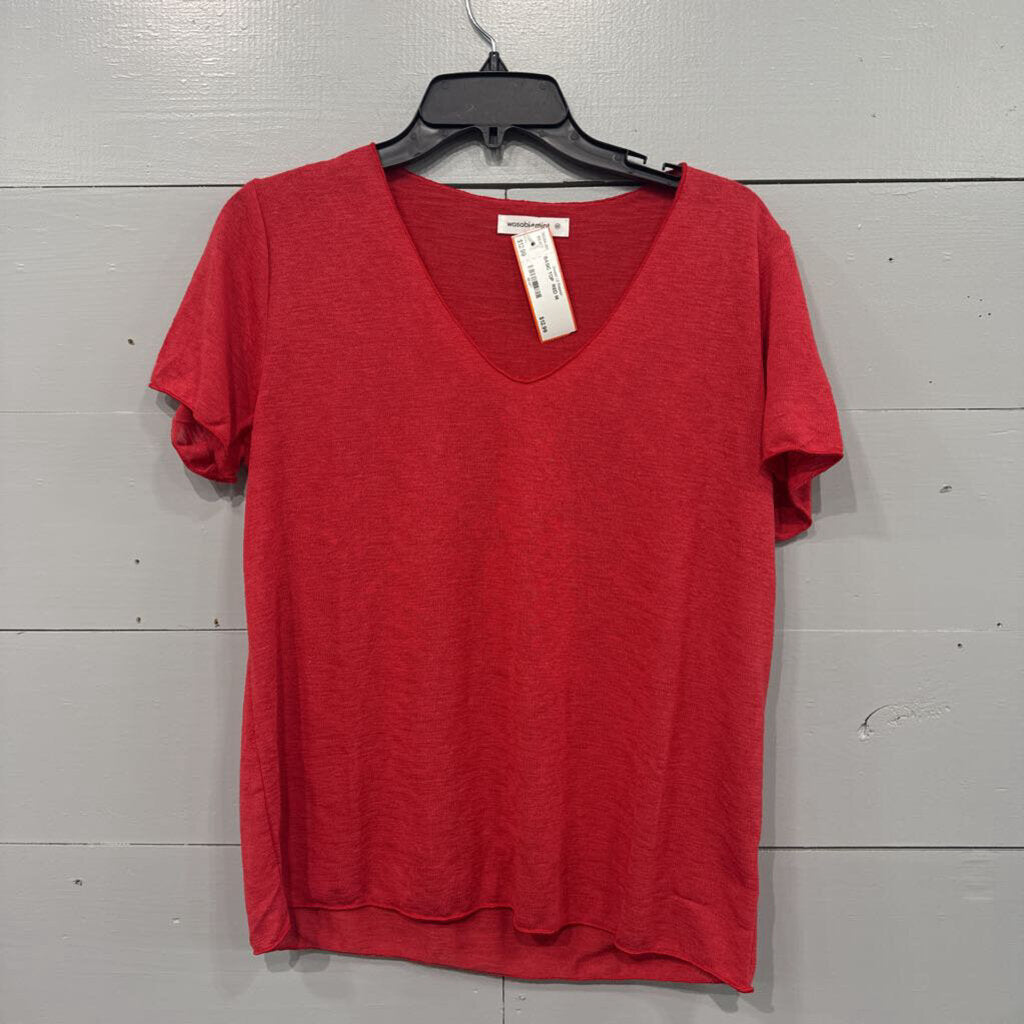 WASABI MINT,BASIC TOP, RED,M