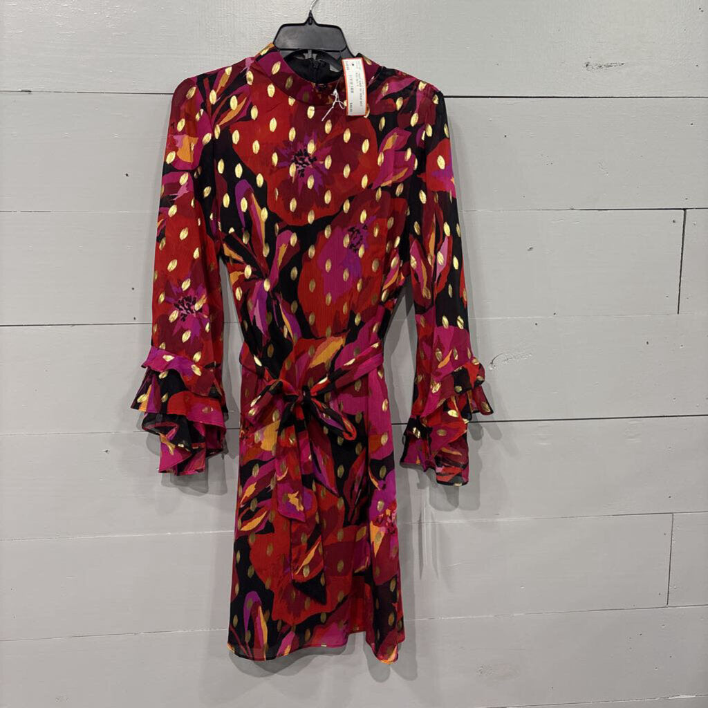 *NWT SHER W/ GOLD DOT,RED/BLK,4