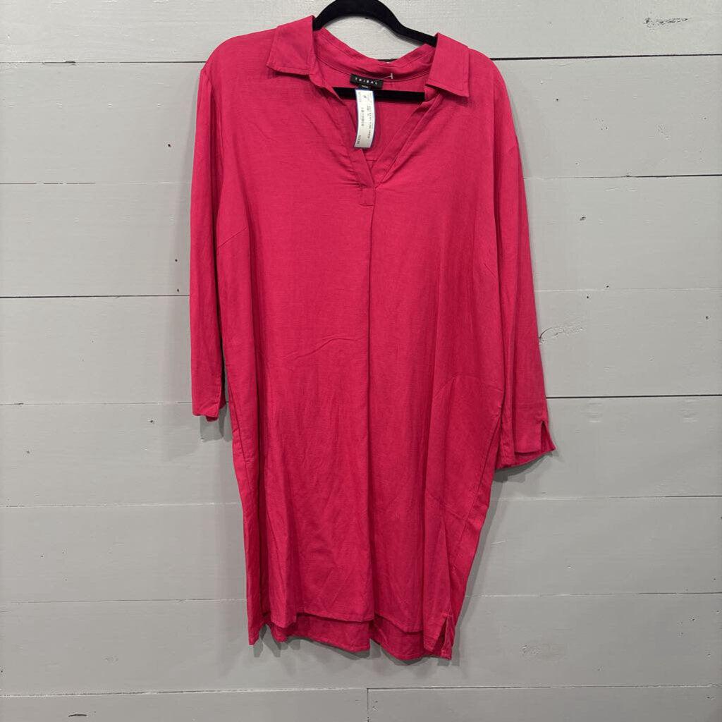 TRIBAL,NWT BASIC TUNIC DRESS,PINK ,XL