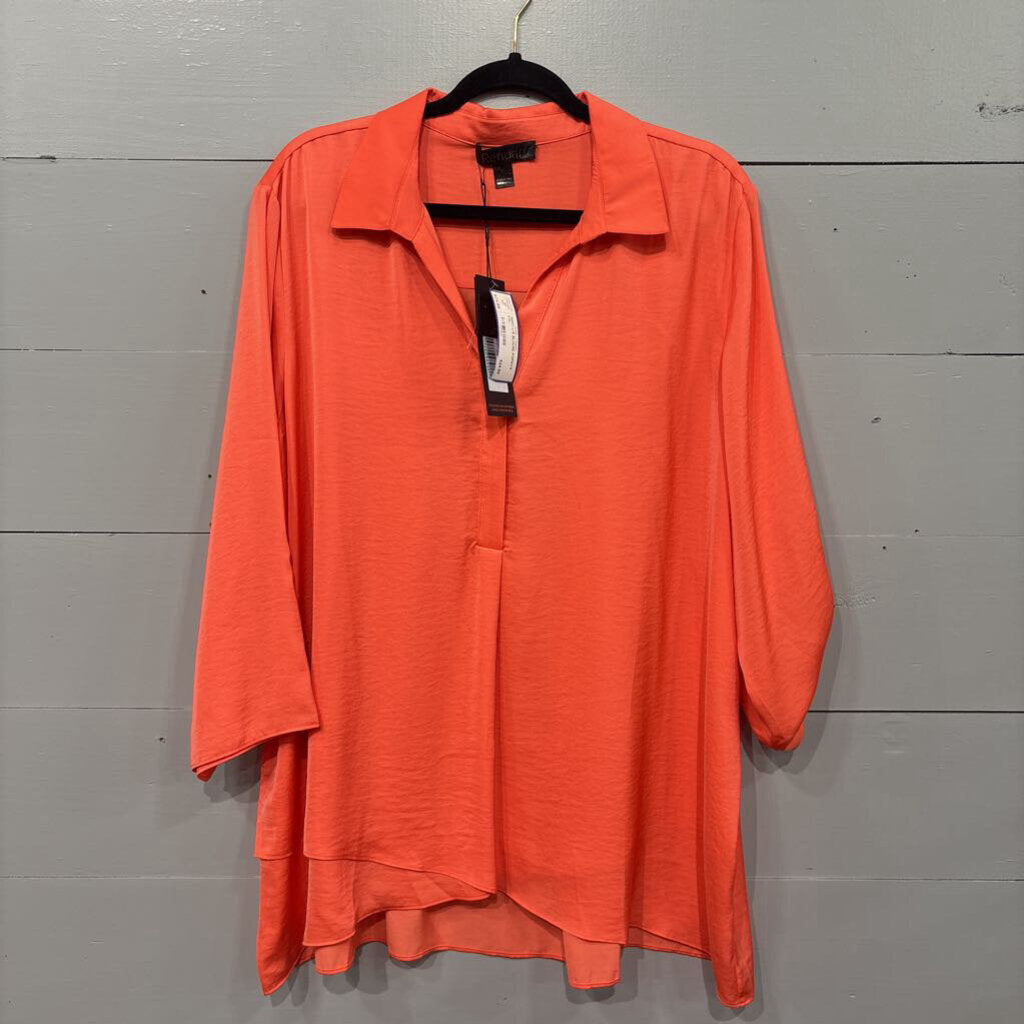 RENUAR,*NWT L/S BLOUSE,PAPAYA,XXL