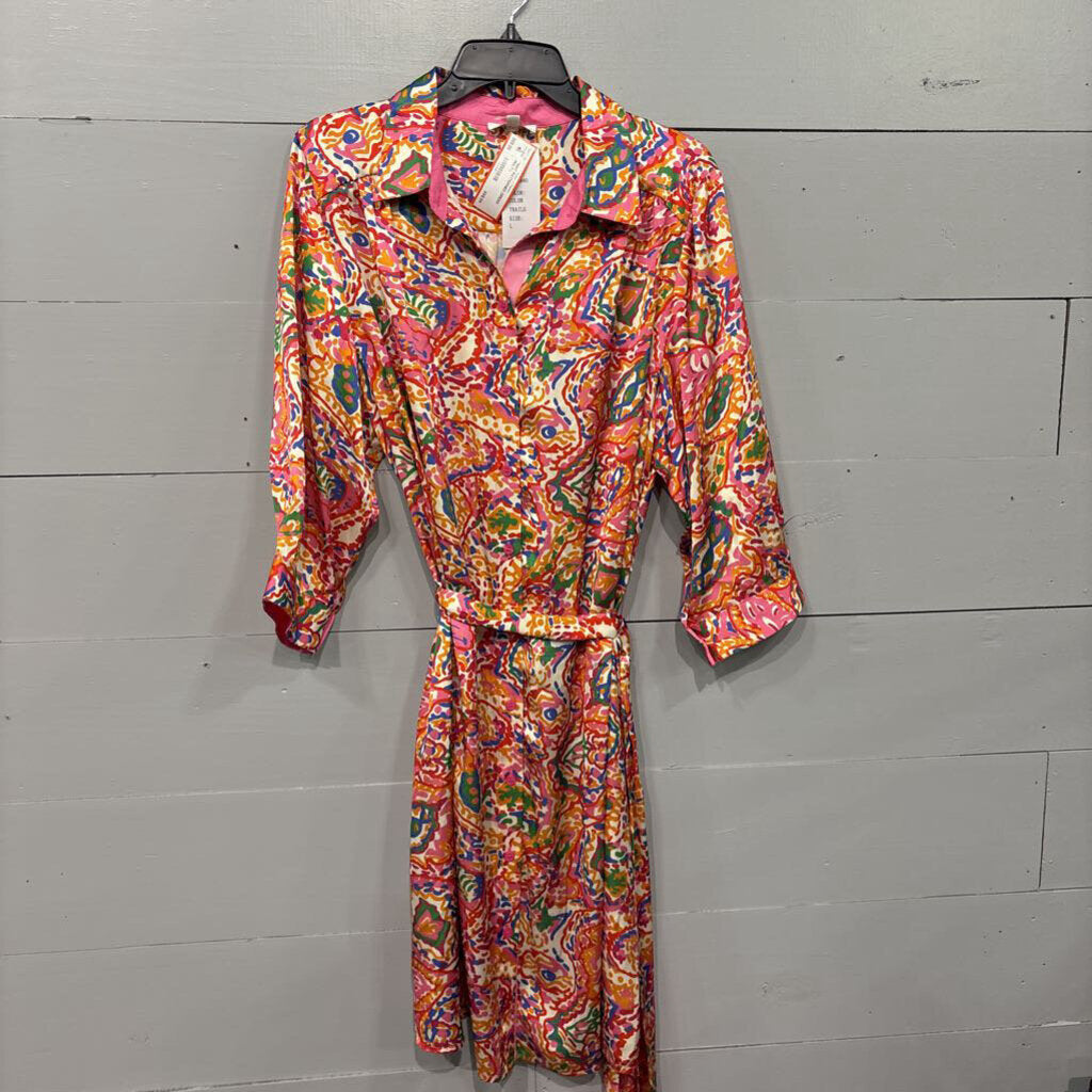 JADE MELODY TAM,*NWT PATTERNED DRESS,MULTI,L
