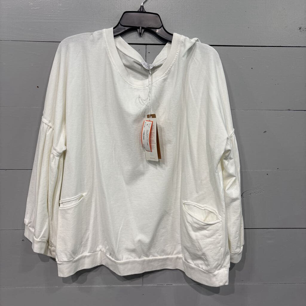 SUZY D LONDON,*NWT BASIC L/S T SHIRT,WHITE,XL