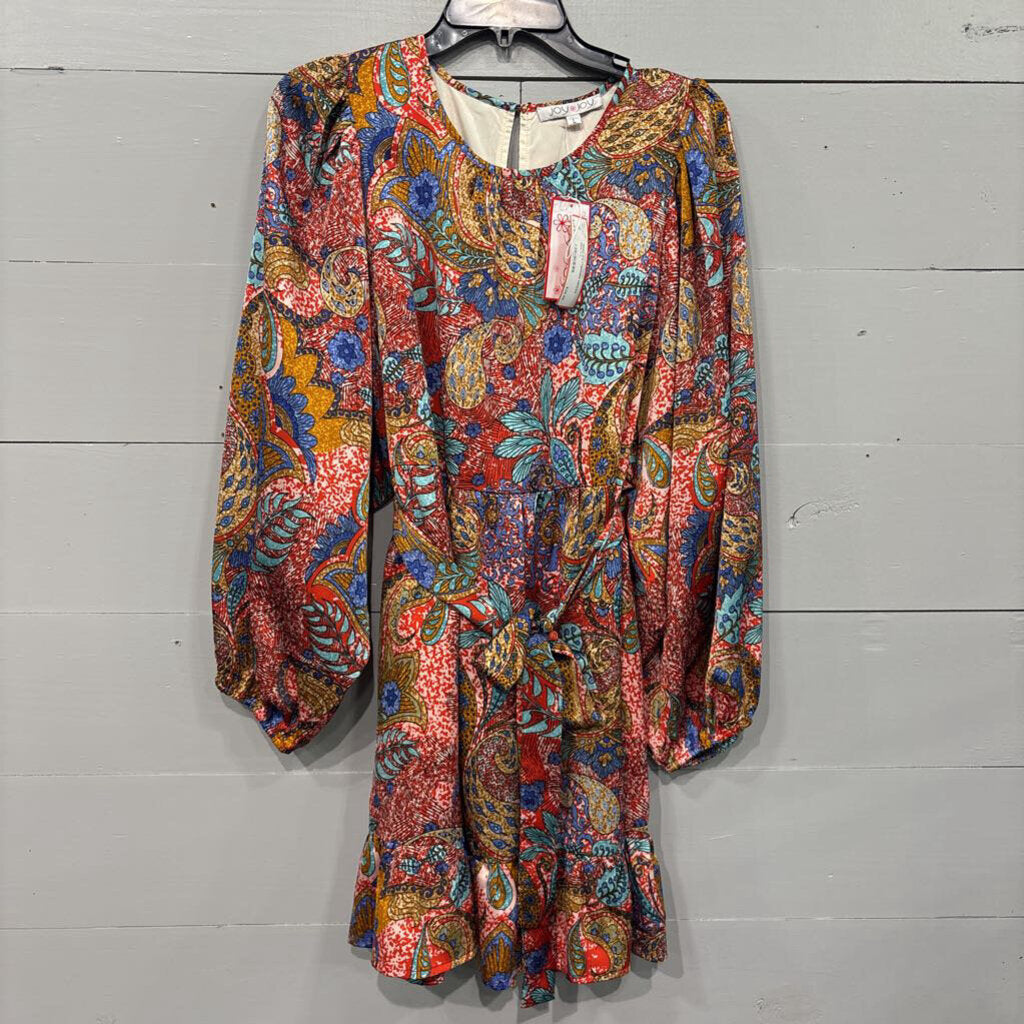 JOY JOY,*NWT PATTERNED DRESS,MULTI,L