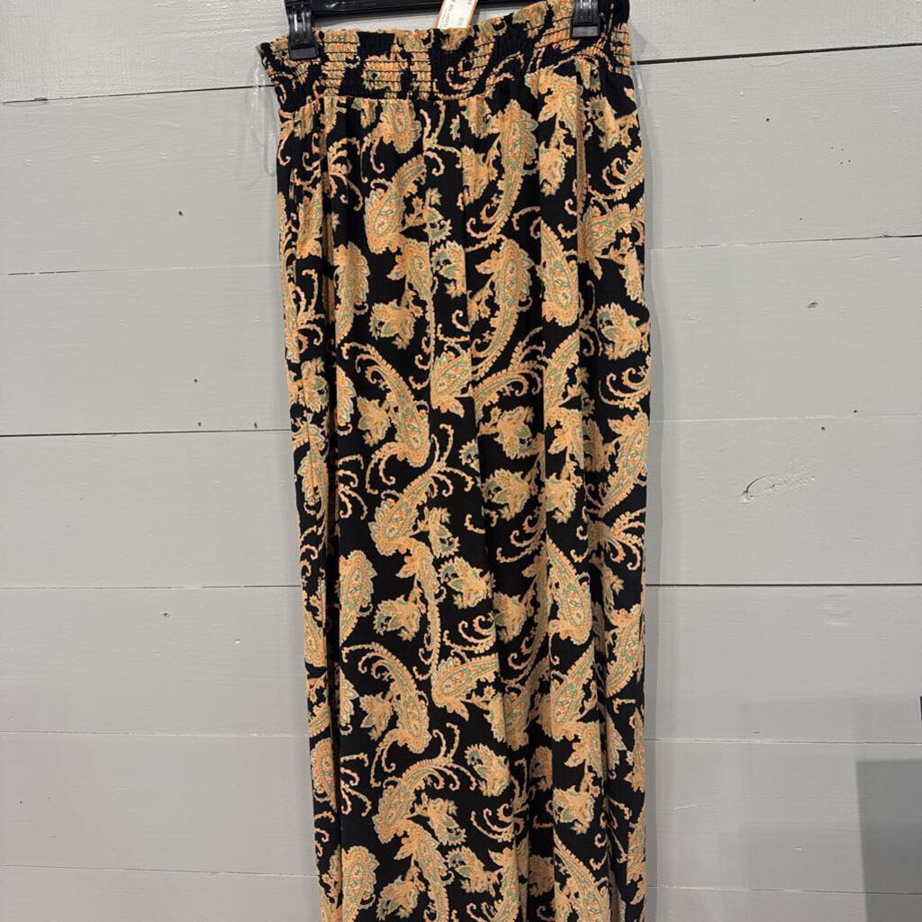 HAPTICS,PAISLEY FLOWY TOP ,BLK ,M