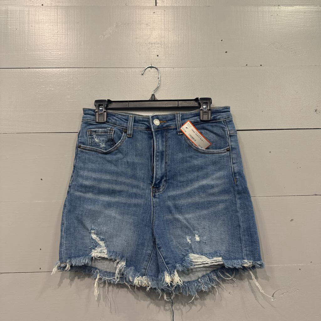RISEN JEANS, DENIM SHORTS ,BLUE ,L
