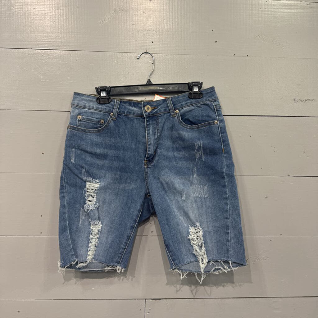 URBAN COCO, DENIM SHORTS ,BLUE ,L