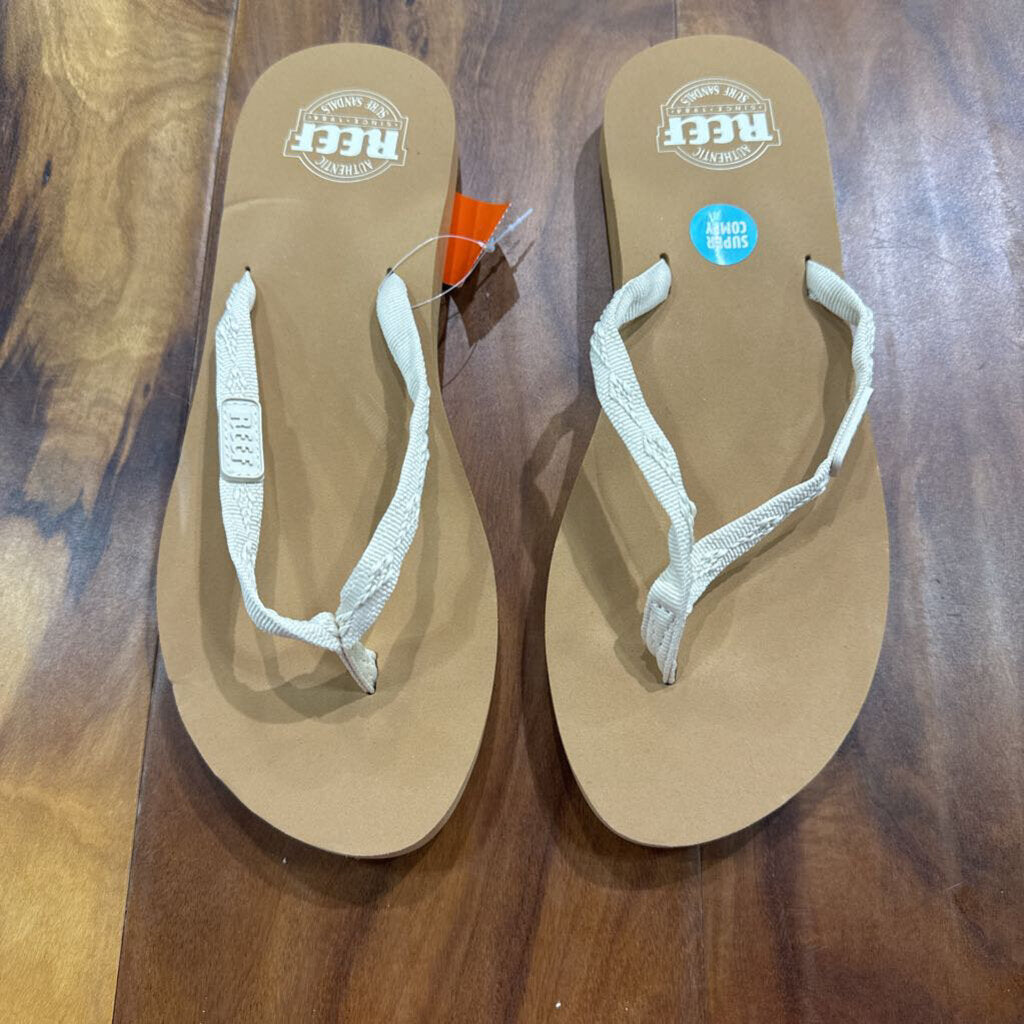 REEF,NEW FLIPFLOP ,TAN IVORY ,9