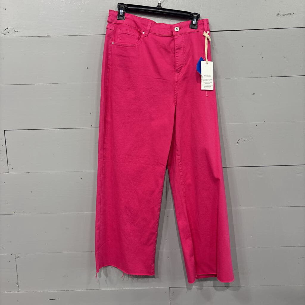 CHARLIE B,BASIC WIDE LEG CROP,PINK ,16