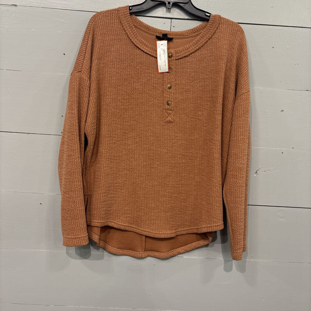 BLU PEPPER,*RIBBED PULL OVER TOP,ORANGE