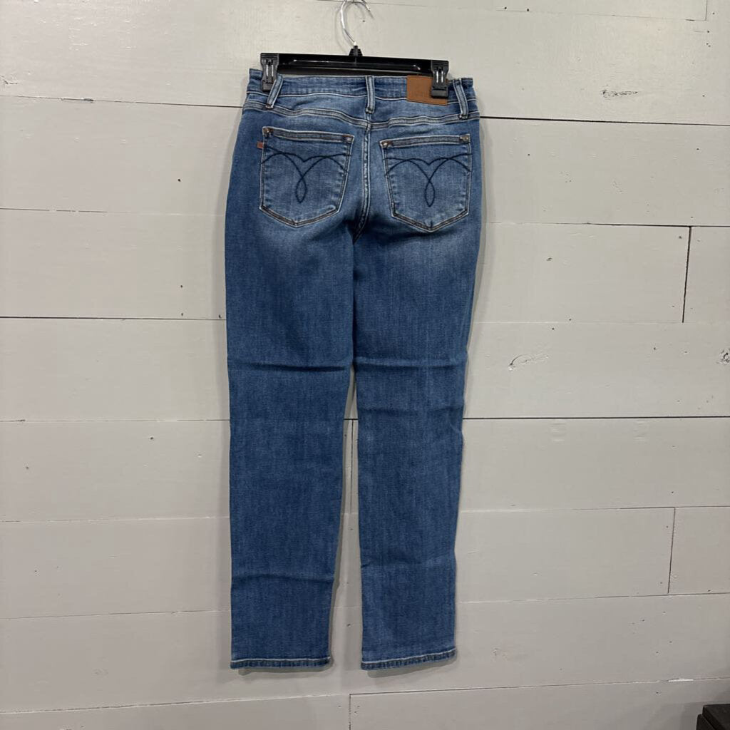 JUDY BLUE,DENIM BOYFRIEND JEANS,BLUE ,1/25