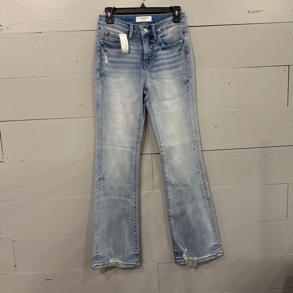 VERVET,*DENIM WIDE LEG LGHT WASH JEANS ,BLUE ,26